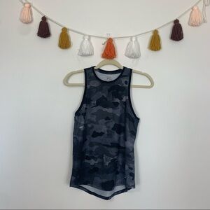 Nike Dri-Fit Gray Black Camo Print Tank Top Size XS